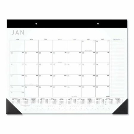 PEN2PAPER 22 x 17 in. Contemporary Monthly Desk Pad Calendar, White PE3750903